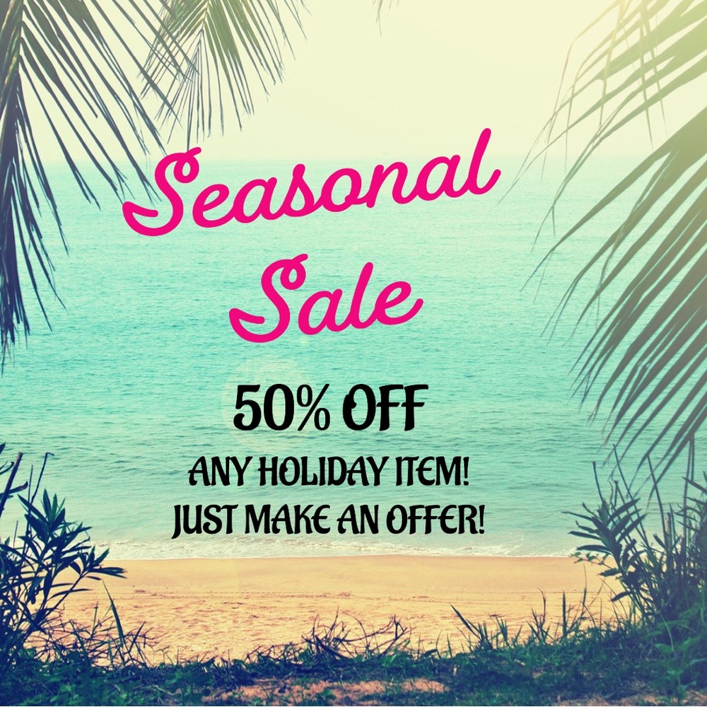 Holiday Special any Holiday Item 50% off!